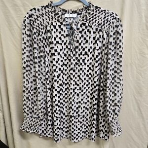 Chic Black and White Women's Blouse